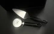 Stainless Steel Pizza / Pancake Wheel Slicer and Spatula set