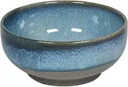GRABADO Large Ceramic Salad Bowls, XXL 1700 ml, Decorative Bowl, Soup Bowl, Serving Bowl, Camping Salad Bowl 20.5 cm, Dishwasher Safe and Microwave Safe (Glacier Blue)