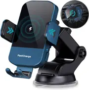 Wireless Car Charger, Chgeek 15W Fast Auto Clamping Car Charger Phone Mount Windshield Air Vent Phone Holder for Iphone 14 13 12 Mini Pro Max 11 Xs, Samsung Galaxy S22+ S21 S10+ Note 20, Etc