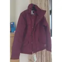 在飛比找蝦皮購物優惠-全新 101原創 個性口袋夾克外套 酒紅色 厚棉保暖 台灣製