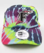 New W/ Tag New Era Cooperstown Florida Marlins Tie Dye Polyester Adjustable Hat