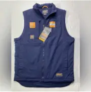 Ariat® Men's Rebar Duracanvas Stretch Blue Work Vest Sherpa Lined Size Small