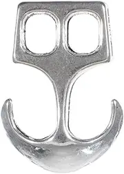 Paracord Planet Two Hole Clasps - Silver & Bronze - Hook & Anchor Clasps - 2, 5, 10, and 25 Pack Sizes, Silver Anchor Clasp, 10 Pack