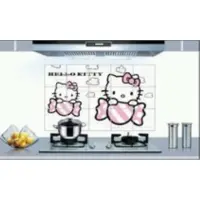 在飛比找蝦皮購物優惠-全新廚房耐高溫防油貼紙 粉紅色 Hello Kitty 廚房