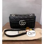 二手精品 GUCCI 古馳 GG MARMONT 斜挎包 肩背包 斜背包 鏈條包 446744