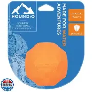 Hound2O Outdoor Dog Toys - Squeaky Fetch Ball, Orange - Tough, Engaging, Inte