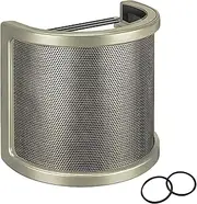 U-tech Upgraded Three-Layer Microphone Pop Filter with Elastic Mesh, Foam & Etamine Layers - Perfect Mic Windscreen Cover and Handheld Shield Mask for Vocal Recording YouTube Videos Streaming(Gold)