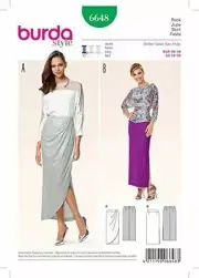Burda Sewing Pattern 6648 Misses Evening Skirts Size 10-20 Euro 36-46