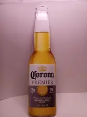 Corona Premier Bottle Tin Tacker Beer Sign Cerveza Mexico Import Approx 22"x 5"
