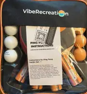VibeRecreation Ping Pong Paddle Set