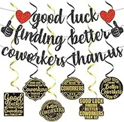 Good Luck Finding Better Coworkers Than Us Banner - Retirement, Going Away, Farewell Party Decorations - Goodbye Decor