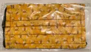 Handmade Yellow Bumble Bee-Adult Cotton Face Mask *NEW/SEALED IN PACK