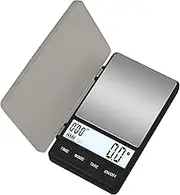 Youerte Espresso Scale with Timer 1000g x 0.1g Small & Thin Travel Coffee Scale, Mini Digital Scale Grams and Ounces with Large Backlit LCD Stainless Steel Pocket Food Scale Drip Tray Pulling Scale