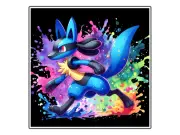 Lucario Paint Splash Waterproof Vinyl Sticker Decal Die-Cut