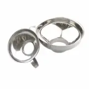 2 Pcs Set Funnel for Wide and Regular Jars Useful Stainless Steel Wide Mouth Can