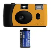 YASHICA MF-1 Snapshot Art Toy Camera 35mm Film Black Y Color 31 Wide Lens Manual