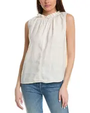 Velvet by Graham & Spencer Masie Linen Blouse White