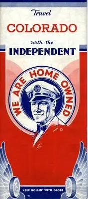 1941 Globe Road Map: Colorado NOS