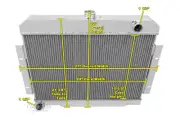 1970-1985 Jeep CJ, SubZero 4 Row Core Champion Aluminum Radiator (for: Jeep)