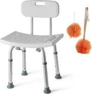 SHOWER CHAIR STOOL FOR ELDERLY NON SLIP BENCH BATH STOOL SEAT to 350 lbs