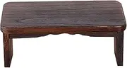 Folding Meditation Bench Kneeling Stool Sitting, Wood,Sturdy Seating Yoga Stool, Prayer Bench for Practice Mindfulness, Dark Brown