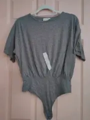 Brand New Universal Thread Gray Size 8 Polyester / Cotton Short Sleeve Bodysuit