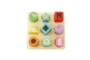 10pc Le Toy Van Wooden Rainbow Sensory Shape Sorter Educational Fun Toy 12m+