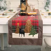 New Christmas Premium Felt Table Runner Reindeer Tree Cloth Mat Desk Cover Decor