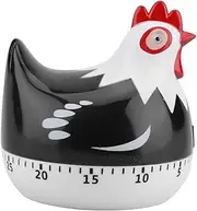 Kitchen Chicken Pattern Baking Timer,Chicken Pattern Countdown Kitchen Timer Reminder for Cooking Baking Home Kitchen Decoration[Black]