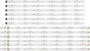 12pcs LED Backlight Strip for UE50KU6072 UN50MU6000G UN50MU6100G UN50MU6300G UE50KU6000 UE50KU6300 V6DU-500DCA 500DCB-R2
