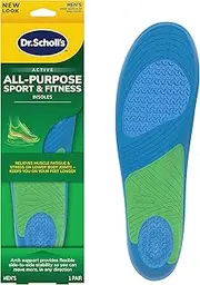 [Dr. Scholl's] Dr. Scholl’s SPORT Insoles // Superior Shock Absorption and Arch Support to Reduce Muscle Fatigue and Stress on Lower Body Joints (for Men's 8-14, also available for Women's 6-10)