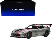 2017 Dodge Viper ACR Billet Silver Metallic with Black and Red Stripes 1/18 Mode