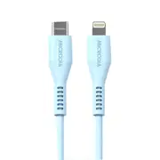Microdia Fruitywire Silicone PD60W USB-C to 8-Pin Cable Cord 1.3m Baby Blue