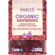Macro Organic Frozen Raspberries 450g