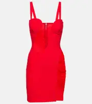 [Nensi Dojaka] Nensi Dojaka Cutout jersey minidress AU 12 red