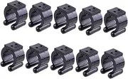 Milisten 30 Pcs Fishing Rod Organizer Wall Mounted Rack for Snooker Club Home Medium Fishing Rod Storage Bracket Durable Black Plastic Clips with Screws Easy Installation