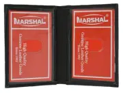 MARSHAL Slim Thin Leather Credit Card ID Mini Wallet Holder Bifold Driver's...