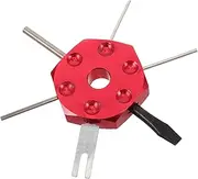 JUMPLAWN Auto Repair Wire Connectors Tools Wire Insertion Terminal Removal Tools Electrical Tools Mechanic Tools Pin Removal Red Stainless Steel