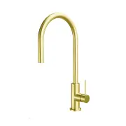 Belling Design Collection Slim Gooseneck Pull-Out Mixer Tap Light Gold Finish