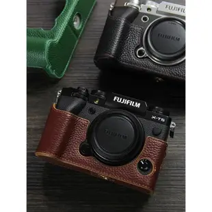 適用Fujifilm/富士X-T4相機包 xt4半套底座 復古皮套手柄XT5保護