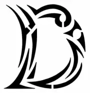 "TRIBAL D" Design Letter Stencil Name Initial Alphabet 4" 5" 6" 7" Inch Sheet