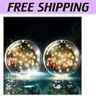 Enchanting Solar Floating Pool Lights - 14" Waterproof LED Glow Balls, 2 Pack