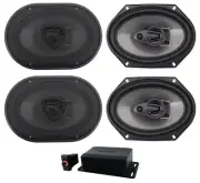 Memphis Hidden Hide Away Classic Car Stereo Receiver+(4) 6x8" 3-Way Speakers