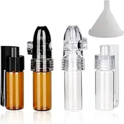 QmjdDymx Portable Spice Container 4Pcs - Leakproof Travel Containers With Funnel, Mini Dispenser for Outdoor Camping, Hiking, BBQ - Salt Shaker