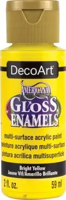 DecoArt Americana Gloss Enamels Acrylic Paint 2oz-Bright Yellow DAG-227