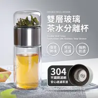 在飛比找momo購物網優惠-【Quasi】雙層玻璃茶水分離杯380ml(泡茶杯)