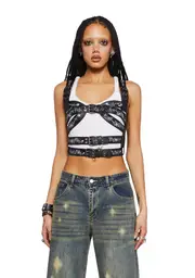 [Current Mood] Divided Attention Harness Top - Floral