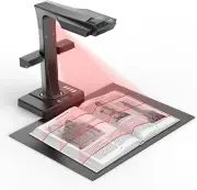 ET24 Pro Professional Book Scanner, 24MP Document Camera, 3Rd Gen Auto-Flatten &