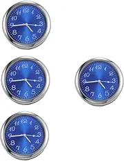 Gatuida 4pcs Car Clock Truck Auto Clock Tiny Clock Car Digital Clock Mini Clock for Car Clock for Auto Dash Clock for Car Dash Small Clock Dashboard Clock Vehicle Clock Metal Blue