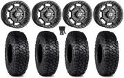 Sedona Rift 15x7 Wheels Black 30" Intersect Tires Textron Wildcat XX